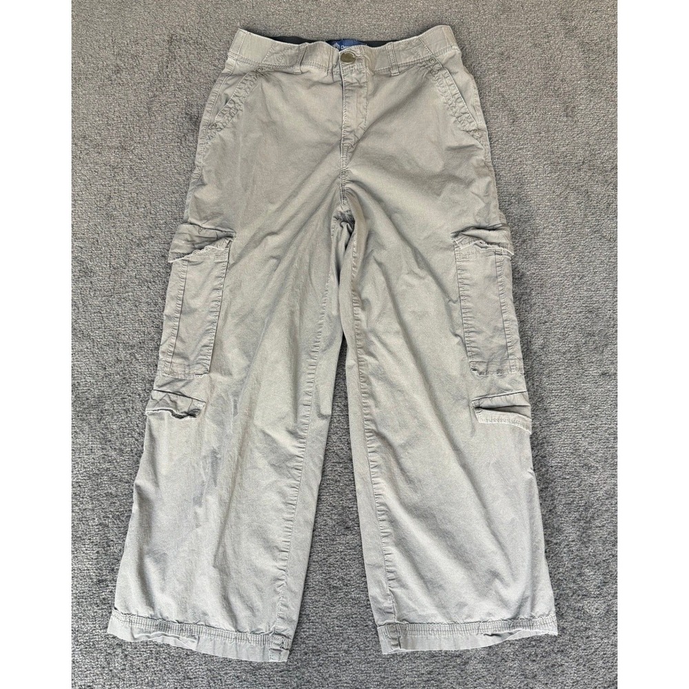 Democracy Ab solution Cargo Pants Womens 6 Gray Wide Leg Utility Trousers